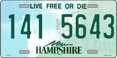 NH license plate 1415643