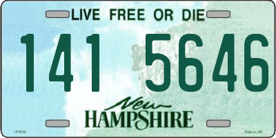 NH license plate 1415646