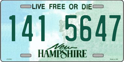 NH license plate 1415647