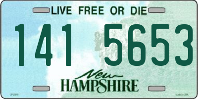NH license plate 1415653