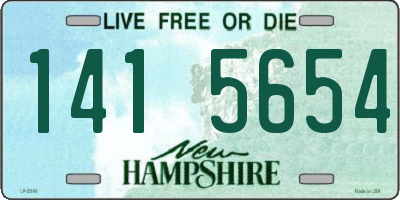 NH license plate 1415654