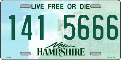 NH license plate 1415666