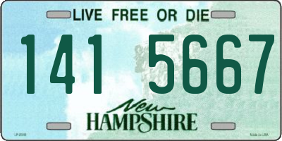 NH license plate 1415667