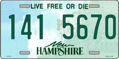 NH license plate 1415670