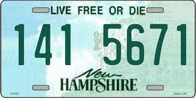 NH license plate 1415671