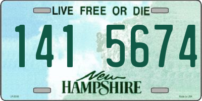 NH license plate 1415674