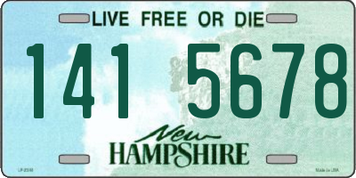 NH license plate 1415678