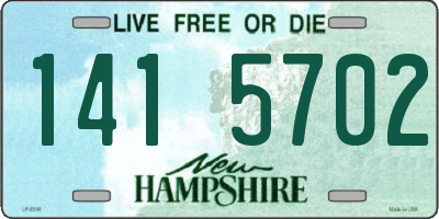 NH license plate 1415702
