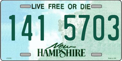 NH license plate 1415703