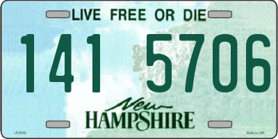 NH license plate 1415706