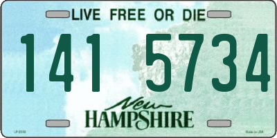 NH license plate 1415734