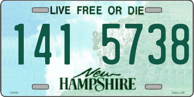 NH license plate 1415738