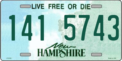 NH license plate 1415743