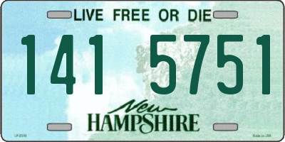 NH license plate 1415751
