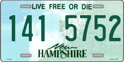 NH license plate 1415752