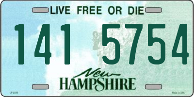 NH license plate 1415754