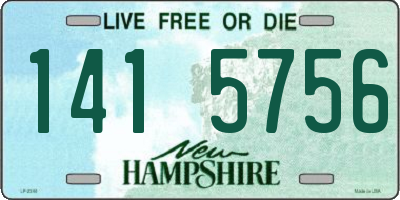 NH license plate 1415756
