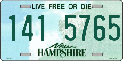 NH license plate 1415765
