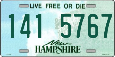 NH license plate 1415767