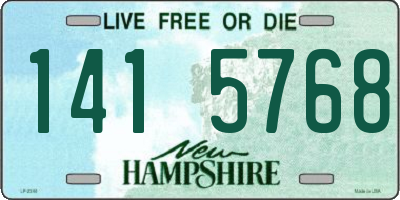 NH license plate 1415768