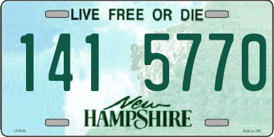 NH license plate 1415770