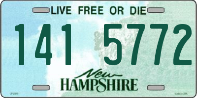 NH license plate 1415772