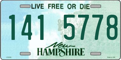 NH license plate 1415778