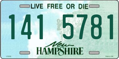 NH license plate 1415781