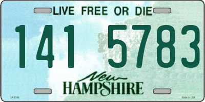 NH license plate 1415783