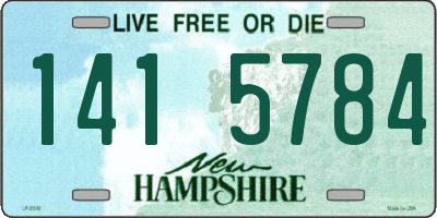 NH license plate 1415784