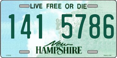 NH license plate 1415786