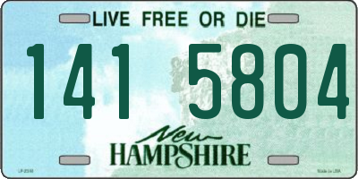NH license plate 1415804