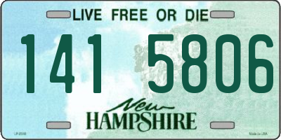 NH license plate 1415806