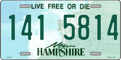 NH license plate 1415814