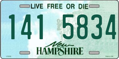 NH license plate 1415834