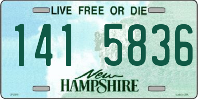 NH license plate 1415836