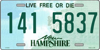 NH license plate 1415837