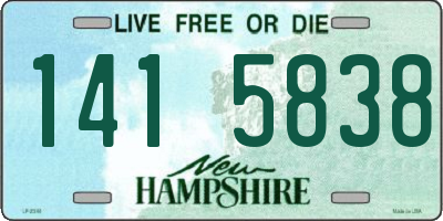 NH license plate 1415838