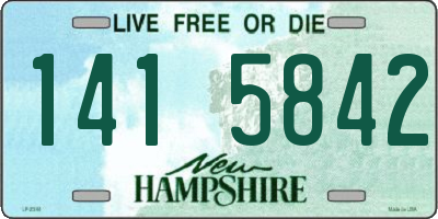 NH license plate 1415842