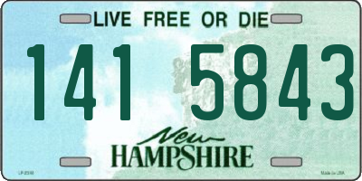 NH license plate 1415843