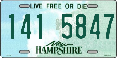 NH license plate 1415847