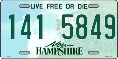 NH license plate 1415849