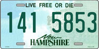 NH license plate 1415853