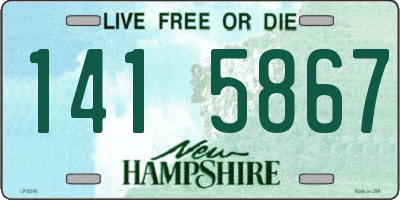 NH license plate 1415867