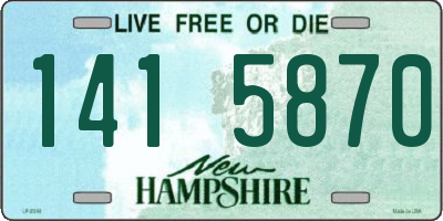 NH license plate 1415870