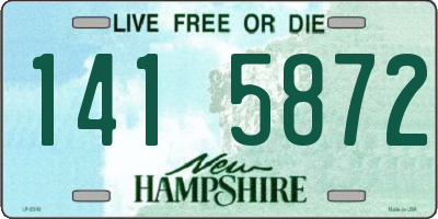 NH license plate 1415872