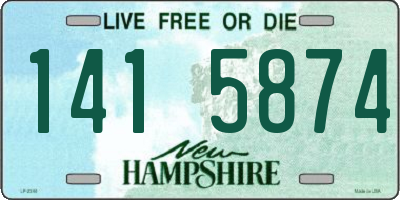 NH license plate 1415874