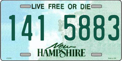 NH license plate 1415883