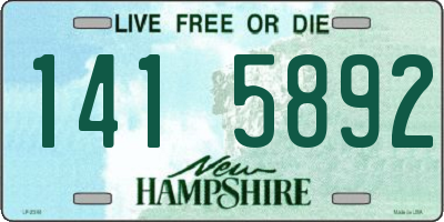NH license plate 1415892