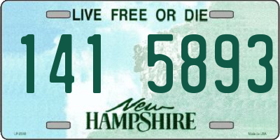NH license plate 1415893